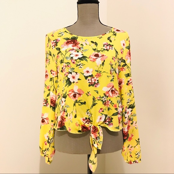 Revamped Premium Collection Yellow Floral Blouse - Picture 3 of 8